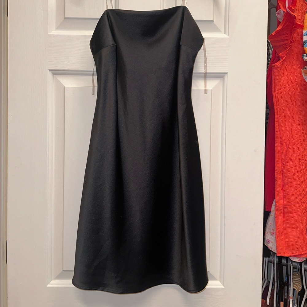 Black Drop Back Dress
